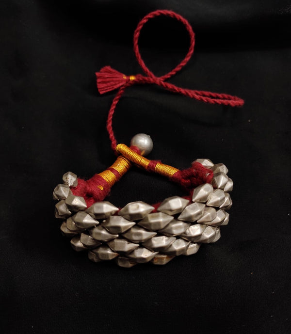 Original antique old silver bracelet