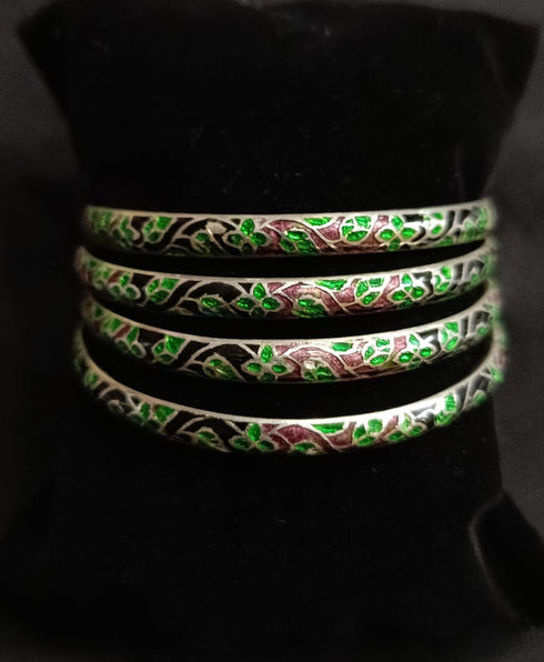 925 Silver Meenakari Bangles (2.4)