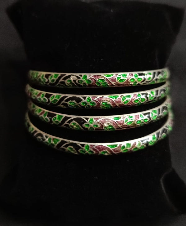 925 Silver Meenakari Bangles (2.4)