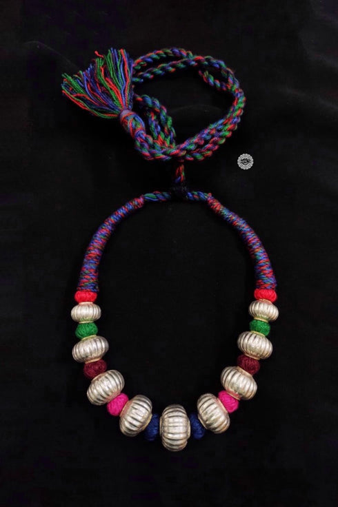 Multicolor Wax Bead Necklace (oversized beads)