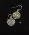 925 Coin Script Earrings