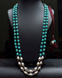 Turquoise Dholki Beads Necklace