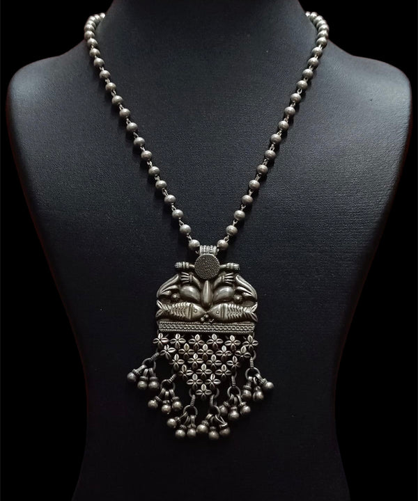 925 Silver Fish Pendant Necklace