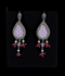 Handpainted silver earrings, Oxidised Glass Earrings, Pink hand painting earrings, Rang birangi earrings