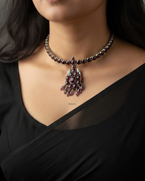Dark Pink Addigai Kemp Necklace (pre order)