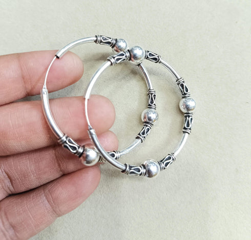 925 Silver Big Hoop Earrings