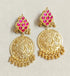 Goldplated Pink Kundan Earrings