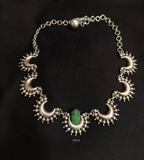 925 Silver Green Aventurine Neckpiece