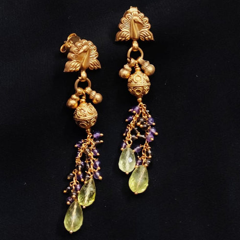 Gold plated Peacock Drops