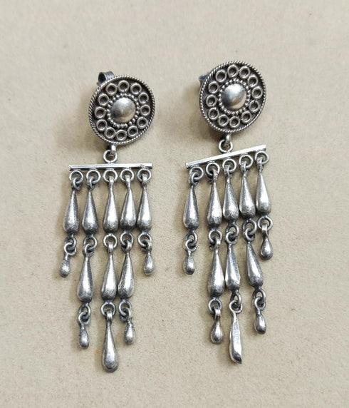 buy pure silver drop earrings online India