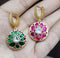 Reversible Lotus Kundan Bali Hoops