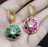 Reversible Lotus Kundan Bali Hoops