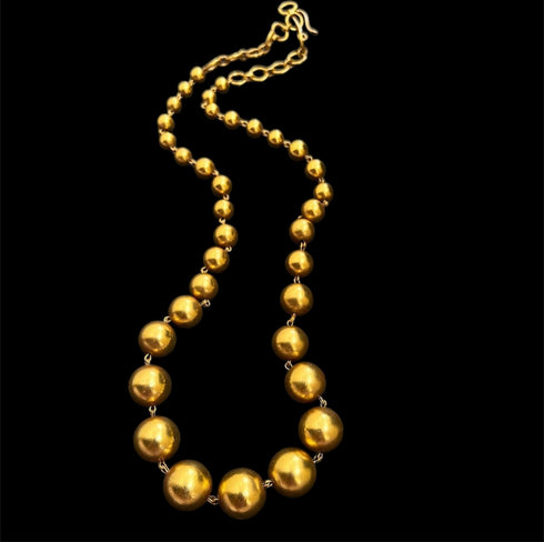 925 Gold plated Ball necklace
