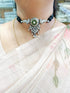 925 Silver Peacock Kundan Choker