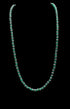 Green melon silver beads necklace