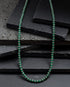 Green melon silver beads necklace