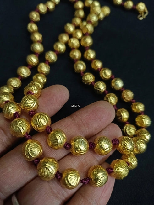 Goldplated Wax Long Necklace (32 inches)