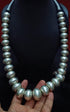 Big Silver Bead Wax Necklace (oversized beads)