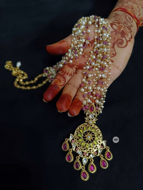 925 Kundan Pearl Necklace