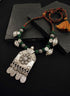 Tribal Silver Thread Necklace