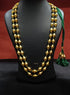 Two Line Gold Dholki Necklace