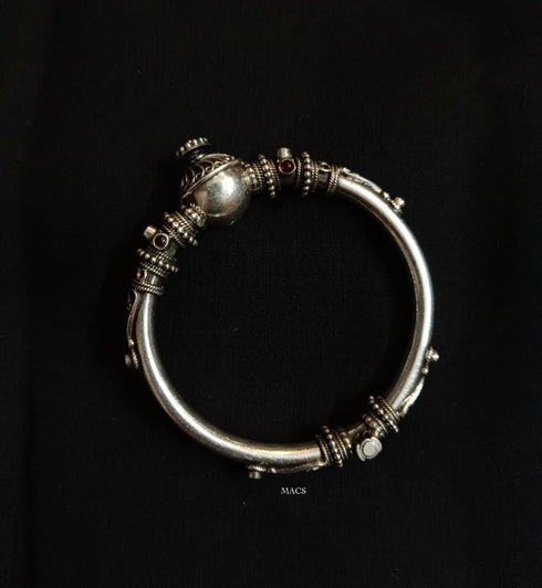 925 Silver Pink Kemp Bangle (Size 2.8)