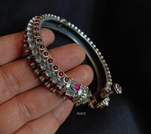 Pink Stone Encrusted Bangle (Size 2.6)