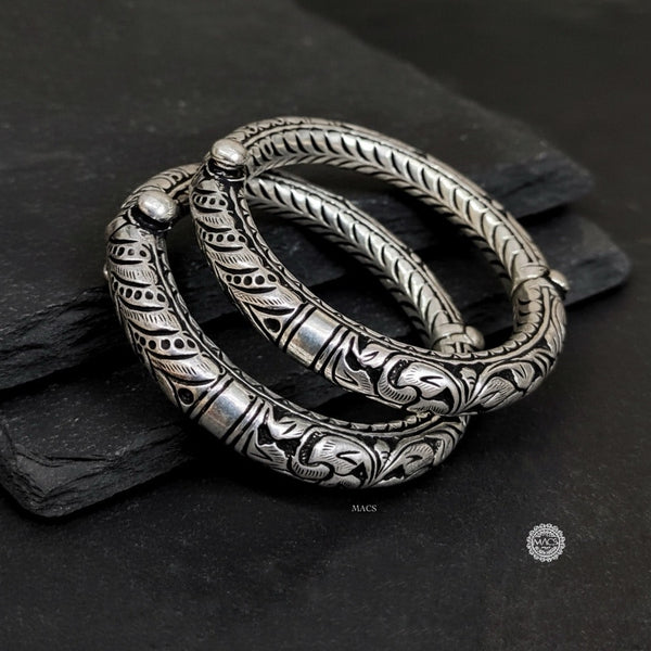 Chitai Silver kada (Pair,Size 2.4)