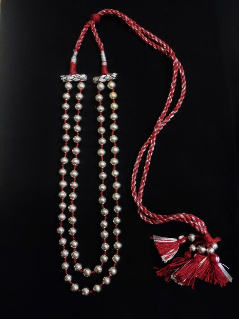 Two Line Round Beads Necklace