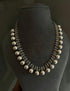 Tribal silver ball necklace