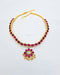 925 silver Ruby Pink Kundan addigai necklace, Gold plated Silver Attigai