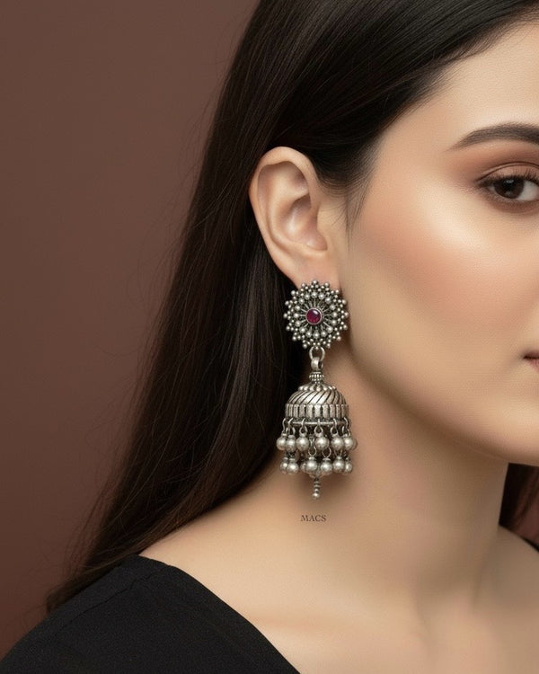 Vintage pure silver jhumka