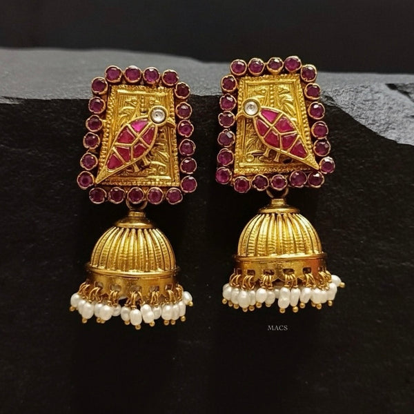 Kundan Goldplated Bird Jhumka