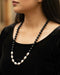 Dholki Black Beads Necklace