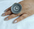 Statement Silver Flower Ring