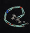 Turquoise-Coral-Lapis Bead Silver Anklet (pair)