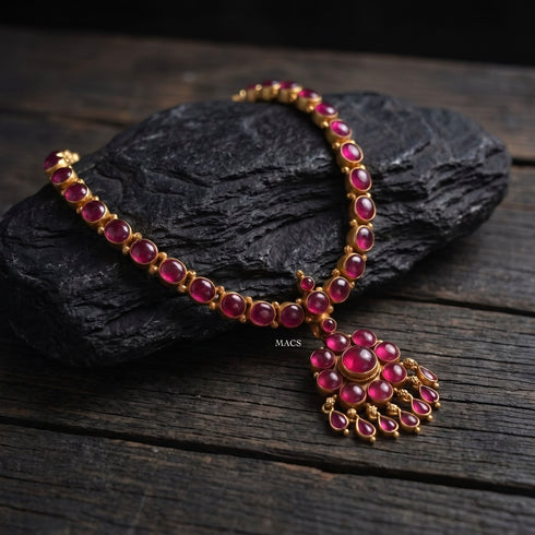925 Gold Kemp Attigai Necklace (pre-order)