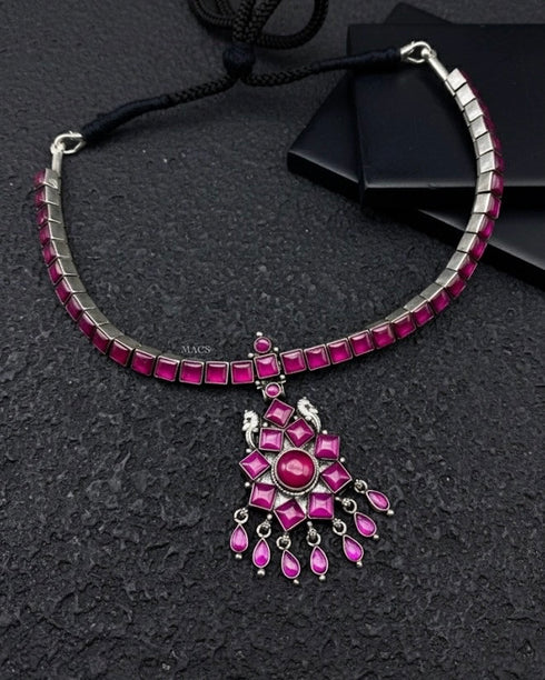 Pink Kemp Addigai Necklace (pre order)