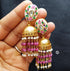 Meenakari Goldplated Beaded Jhumka