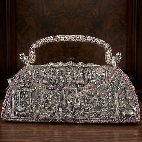 925 Pure Silver Temple Purse