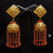 925 Gold plated Layered Coral Jhumka