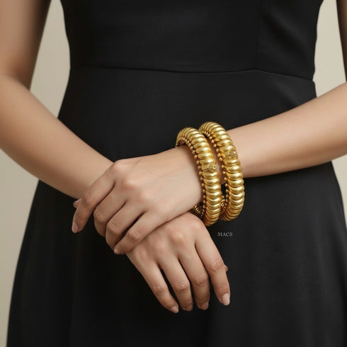 925 pure silver gold plated sutlada kada, Indian traditional bangles