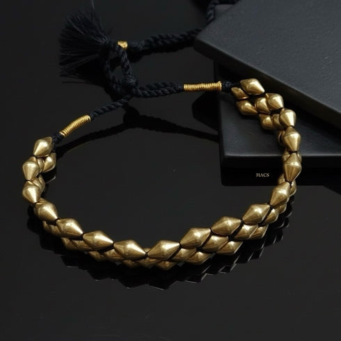 Three Line Gold Dholki Choker