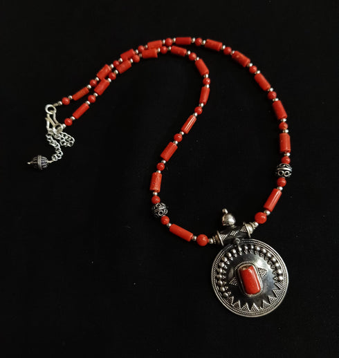 925 Silver Coral necklace