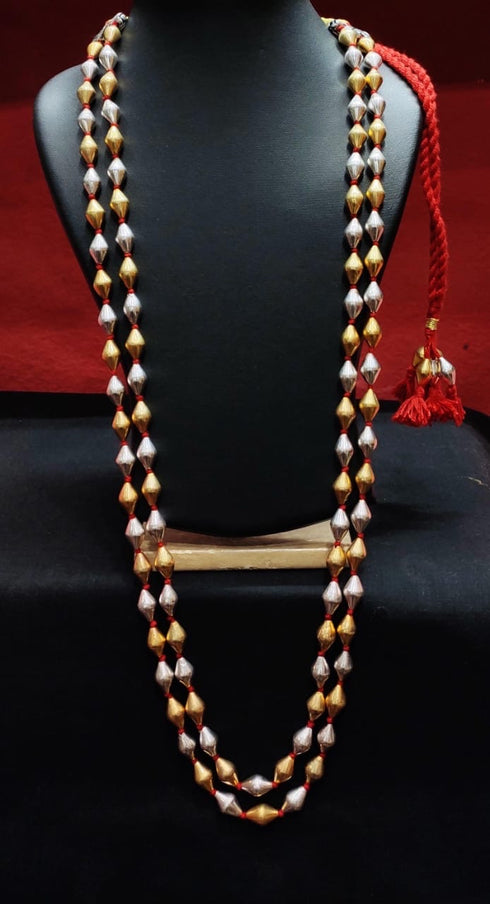 Extra long Dual tone Dholki Necklace