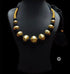 Gold plated Wax Faceted Beads Necklace (oversized beads)