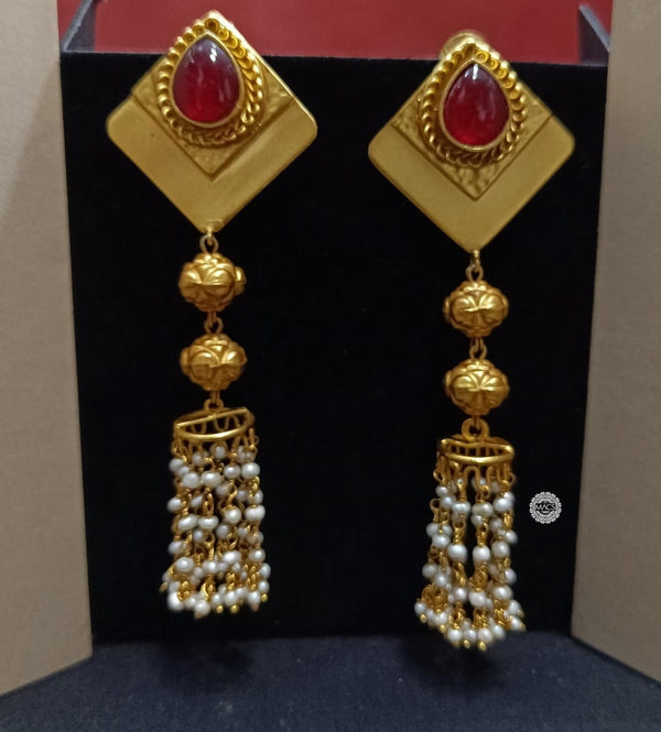 Gold plated Pearl Ball Earrings