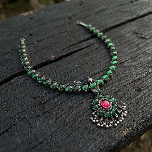 925 Silver Reversible Attigai Necklace (pre order)