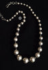 Silver graduated ball necklace