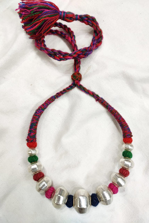 Multicolor Wax Bead Necklace (oversized beads)